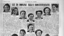 Le Donne dell'assemblea costituente in un ritaglio stampa dell'epoca
