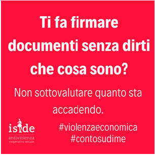 campagna #violenzaeconomica 07/12/2020