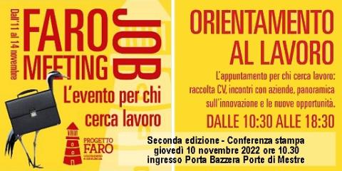 Locandine Faro Job Meeting al centro commerciale Porte di Mestre