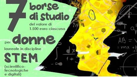 locandina Borse di studio per laureate STEM